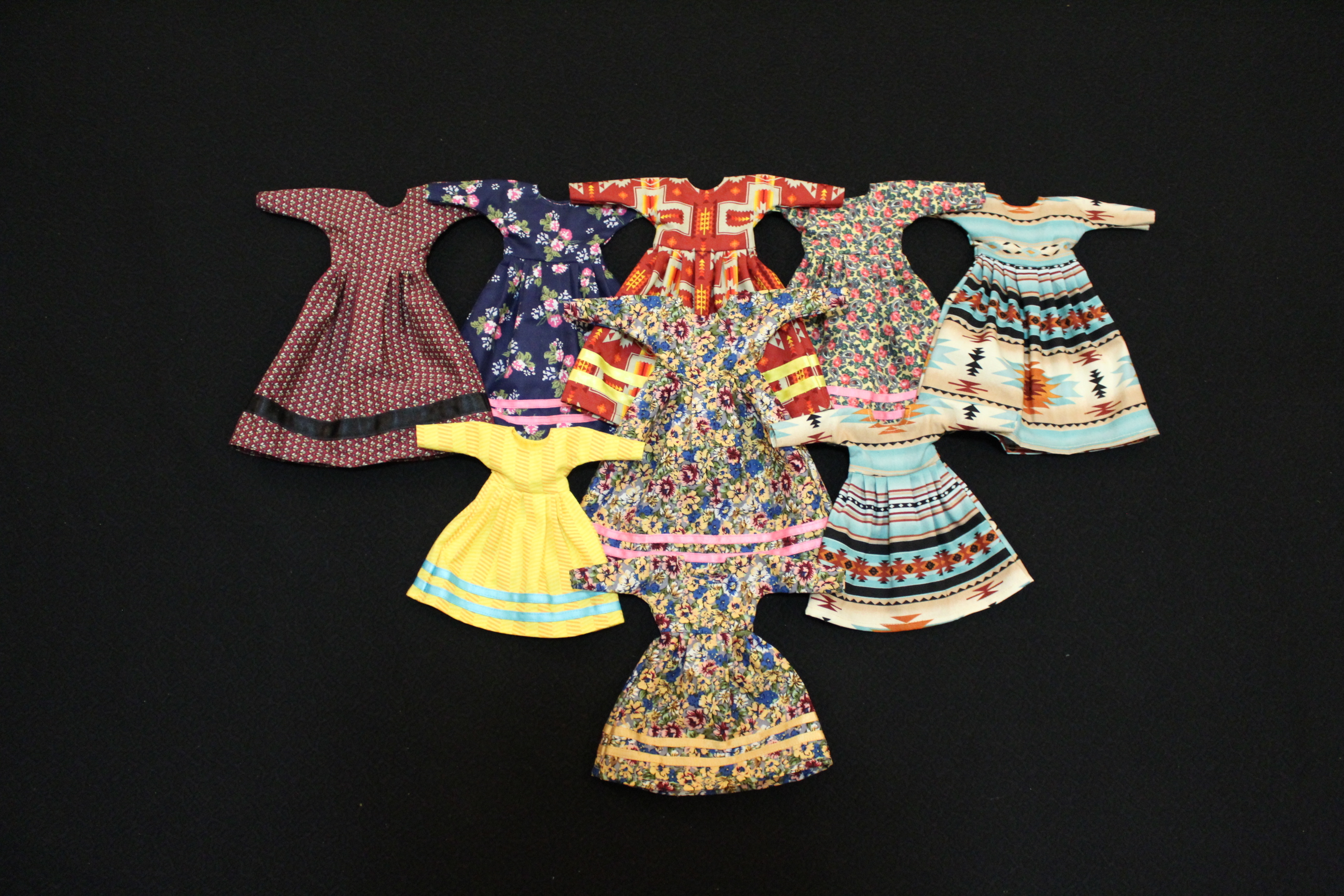A closer look at the miniature dresses